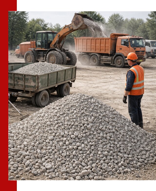 Доставка известнякового щебня фракция 20–40 в Шадринске