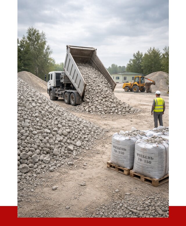 Известняковый щебень фракция 70-150 в Шадринске от 1293 р. | ПРОНЕРУДШдр