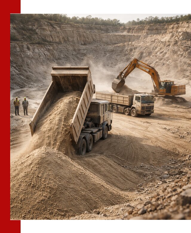 Карьерный песок навалом с доставкой в Шадринске