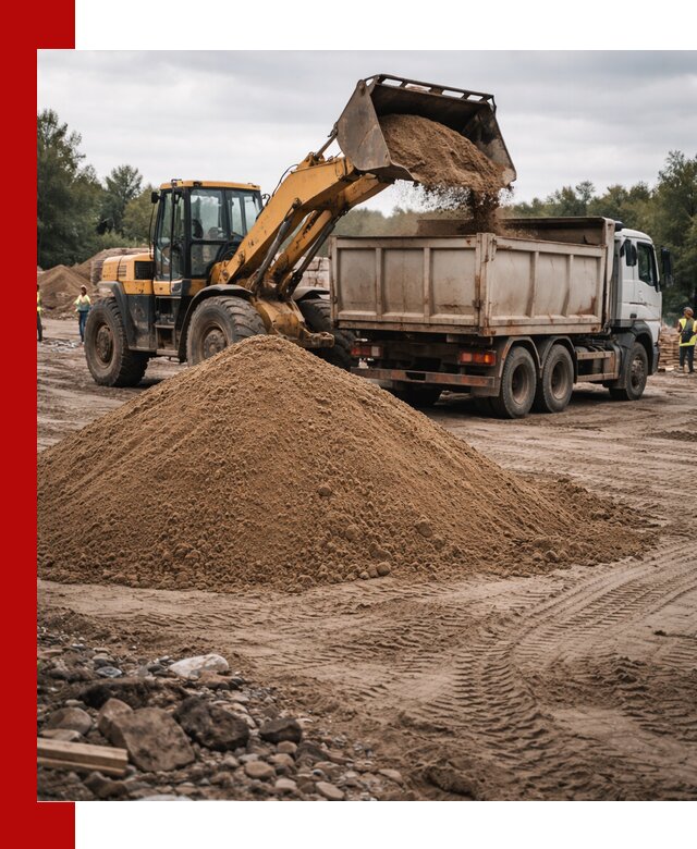 Доставка речного песка навалом в Шадринске быстро и выгодно