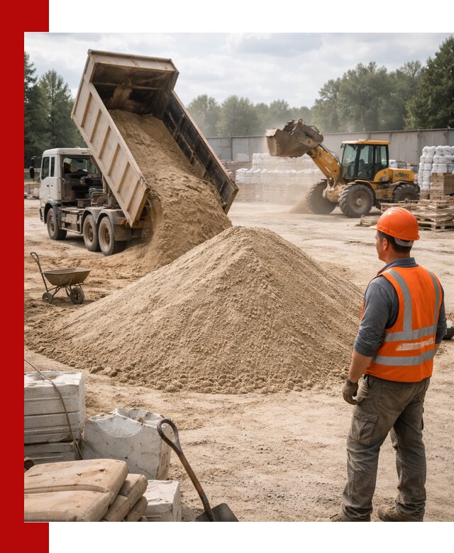 Доставка строительного песка с самосвалом в Шадринске