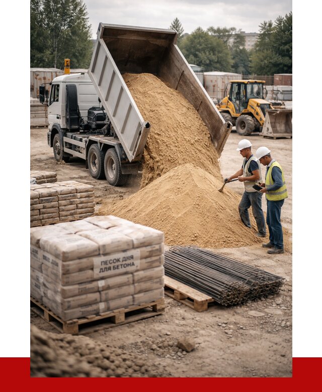 Песок для бетона в Шадринске от 2585 р. с доставкой, ПРОНЕРУДШдр