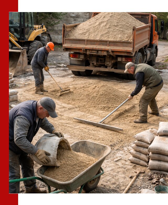 Поставка песка для стяжки в Шадринске с быстрой доставкой