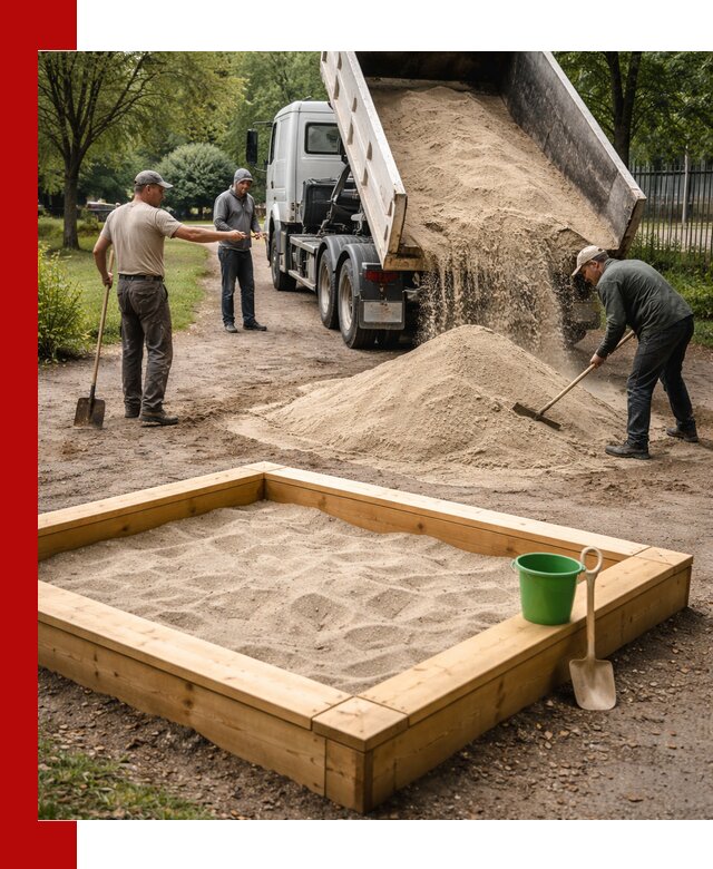 Песок для песочницы с доставкой в Шадринске недорого и чистый