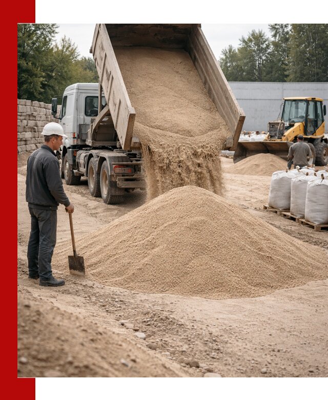 Кварцевый песок фракция 0–3 мм с доставкой в Шадринске