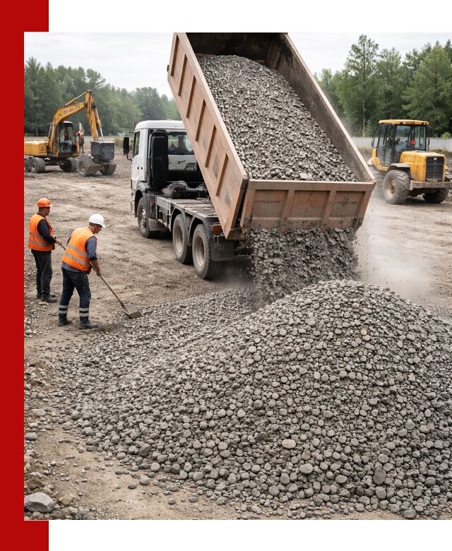 Доставка гравия фракции 40-70 в Шадринске оптом и в розницу