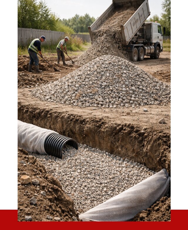 Гравий для дренажа в Шадринске от 2275 р., доставка ПРОНЕРУДШдр