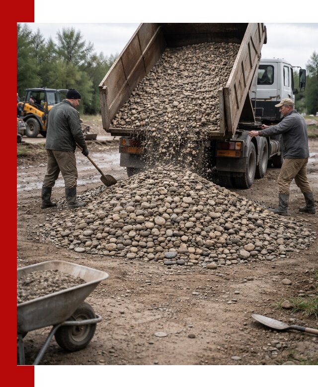 Доставка гальки речной оптом и в розницу в Шадринске