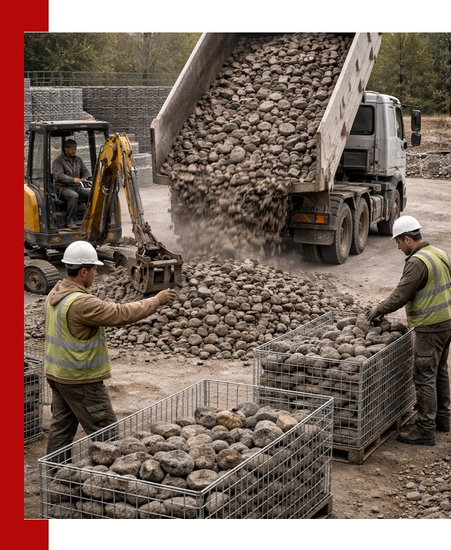 Камень для габионов фракция 100–201 в Шадринске