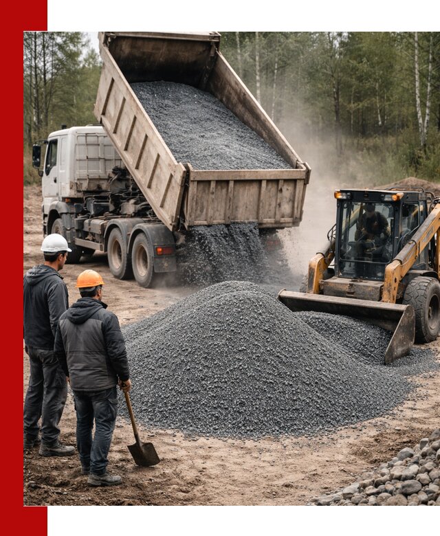 Гранитный отсев 0-5 с доставкой и разгрузкой в Шадринске