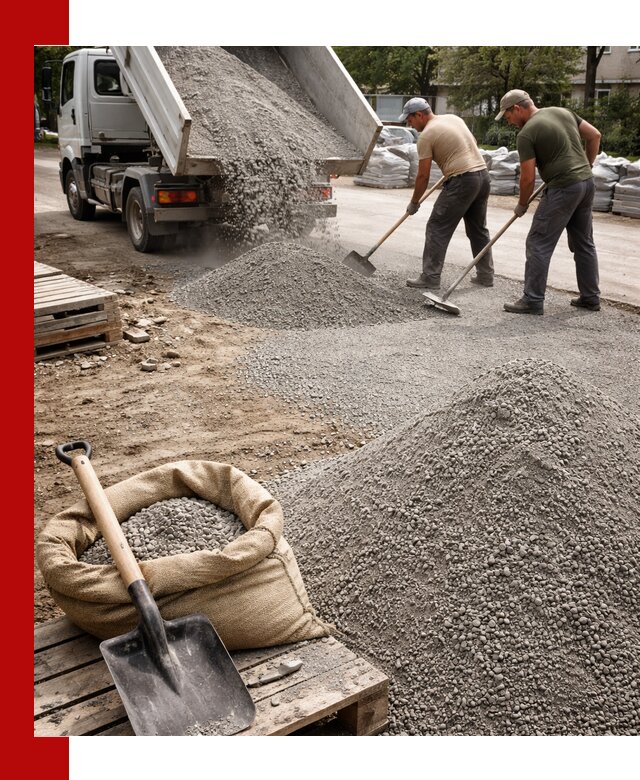 Отсев для тротуарной плитки в Шадринске — доставка и укладка