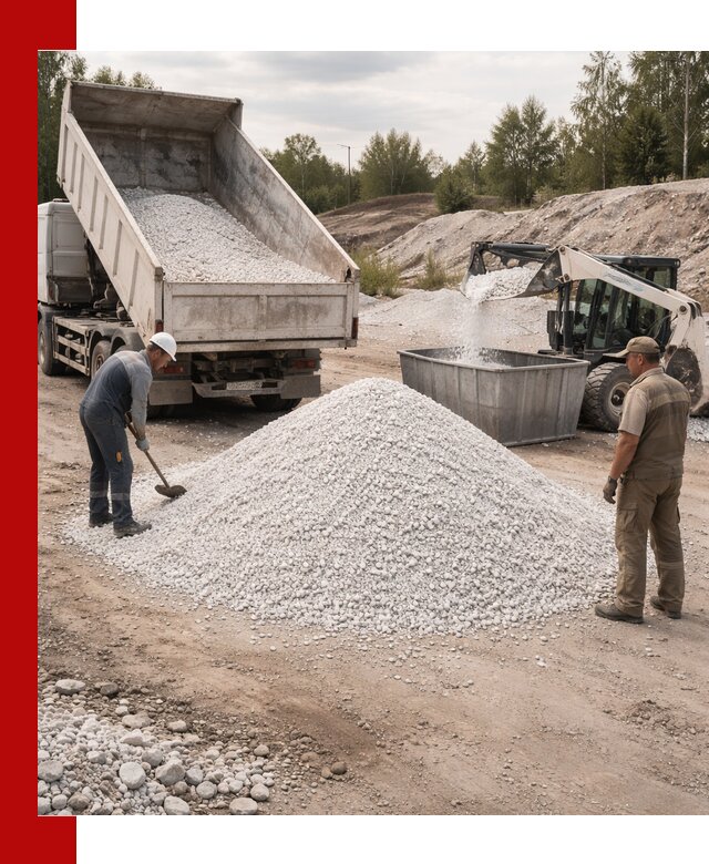 Доставка и продажа белой мраморной крошки в Шадринске