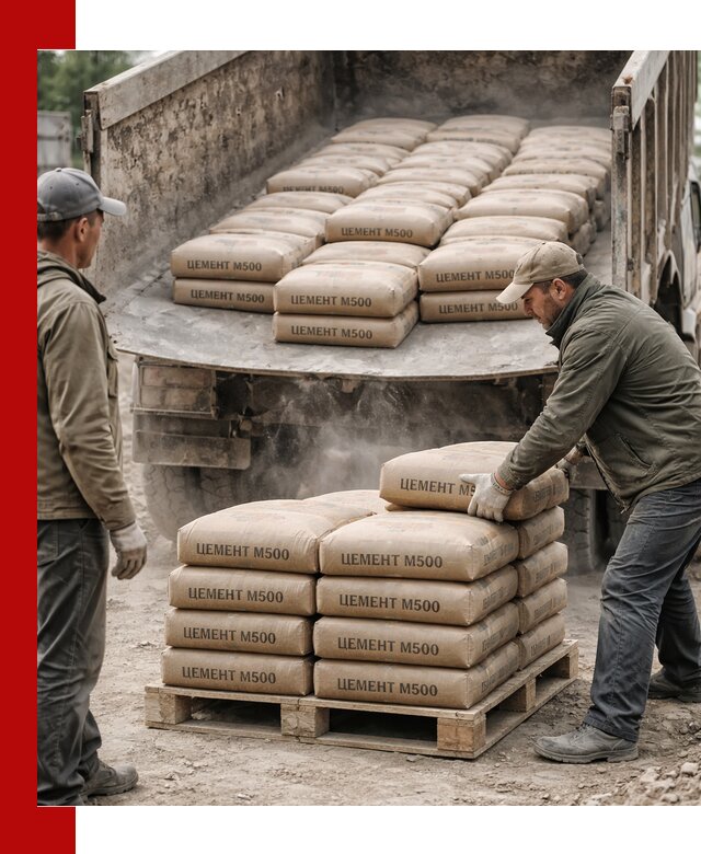 Цемент М500 с доставкой самосвалом в Шадринске