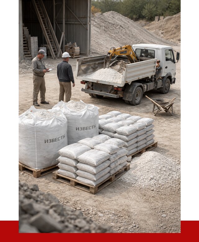 Известь строительная в Шадринске с доставкой от 4343 р. | ПРОНЕРУДШдр