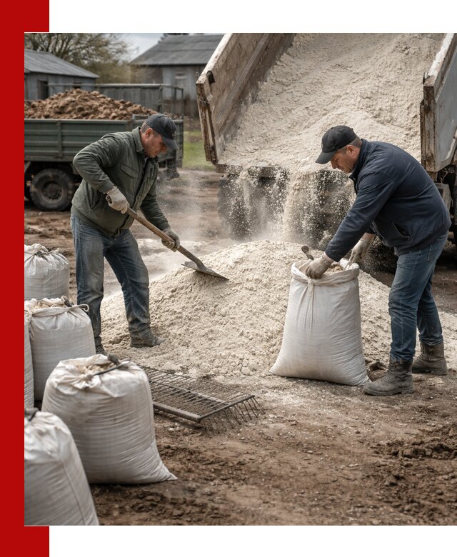 Доставка извести пушонки в Шадринске оптом и мелким оптом