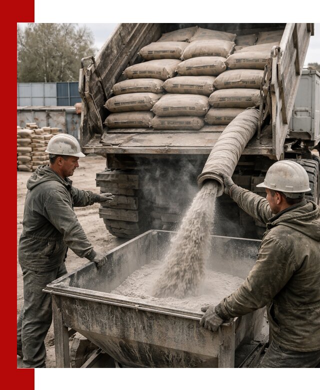 Доставка цемента М400 в Шадринске оптом и в розницу