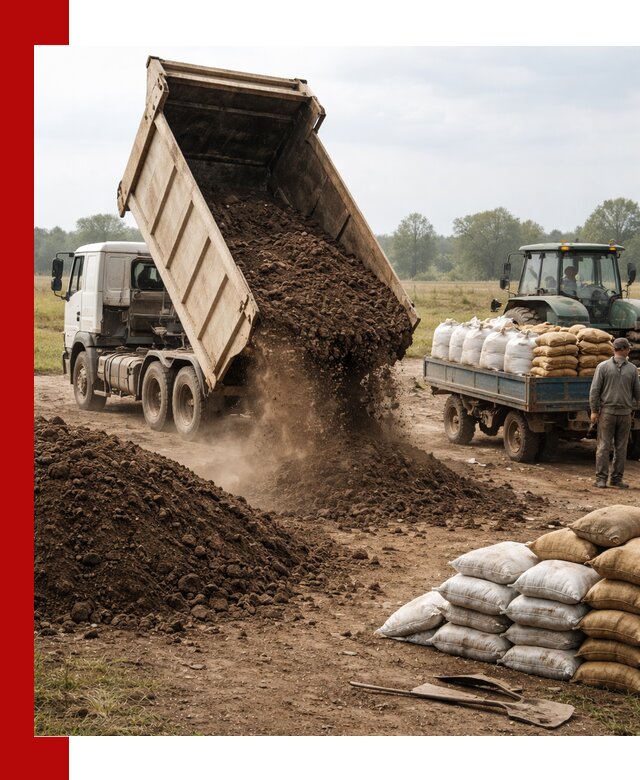Доставка грунта и удобрений оптом в Шадринске для сельхоз и строительства
