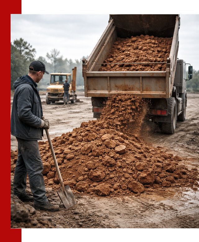 Глина для засыпки в Шадринске с доставкой самосвалами