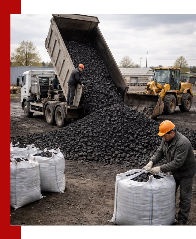 Доставка каменного угля в Шадринске оптом и в розницу