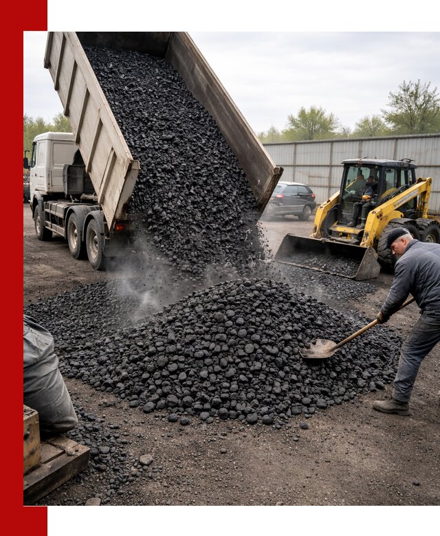 Доставка угля орех в Шадринске оптом и в розницу