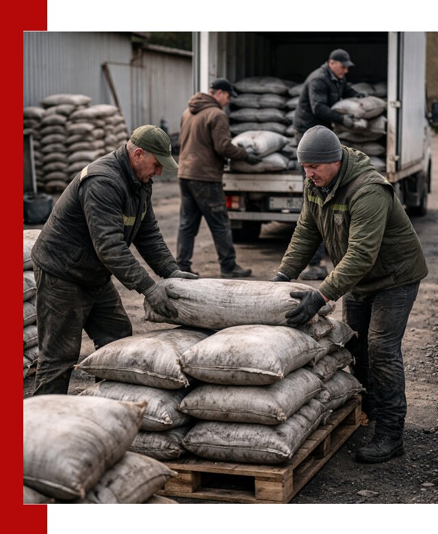 Доставка угля в мешках по выгодным ценам в Шадринске