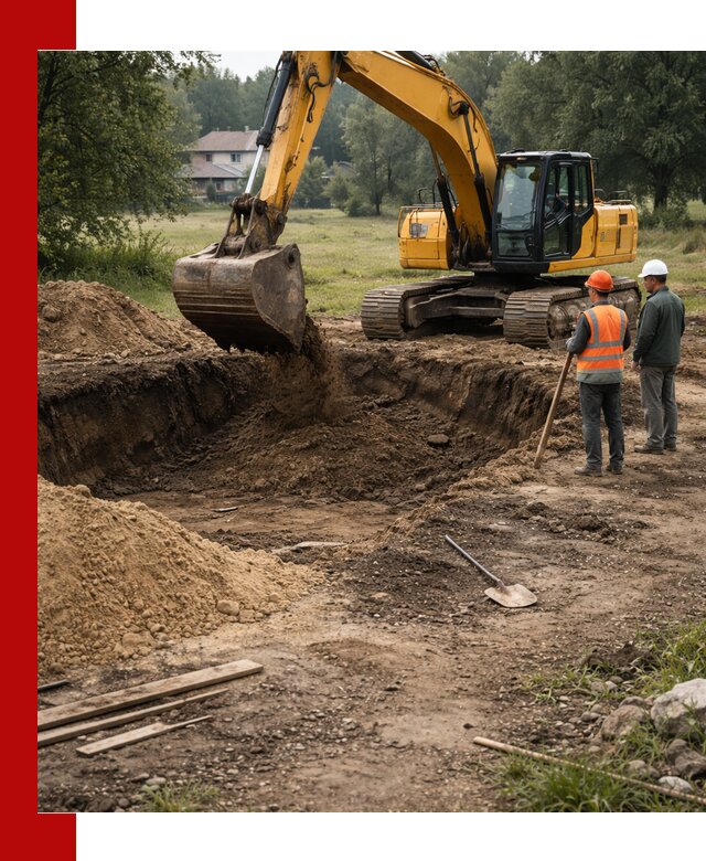 Рытье котлована под фундамент в Шадринске (быстро и недорого)